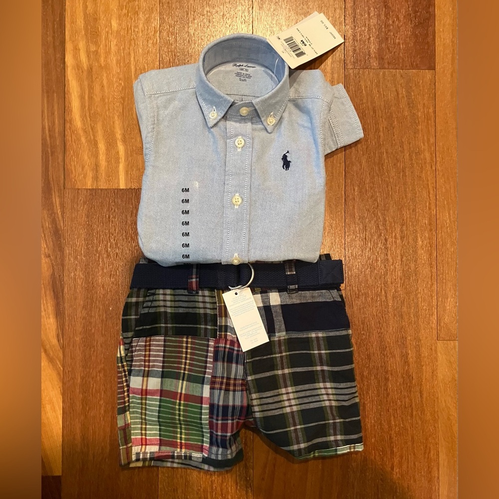 Ralph Lauren Light Blue Oxford Button-Down Shirt with Navy Pony